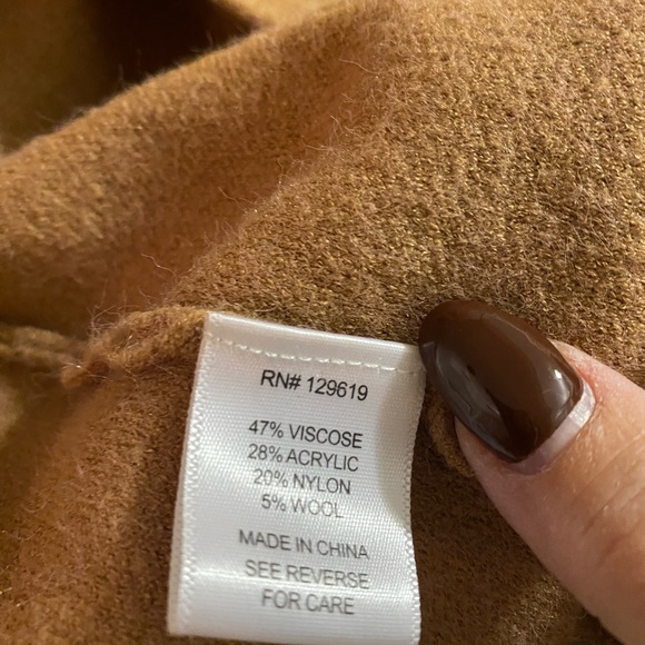 Tan Open Front Cardigan by Allie Rose - Picture 4 of 6